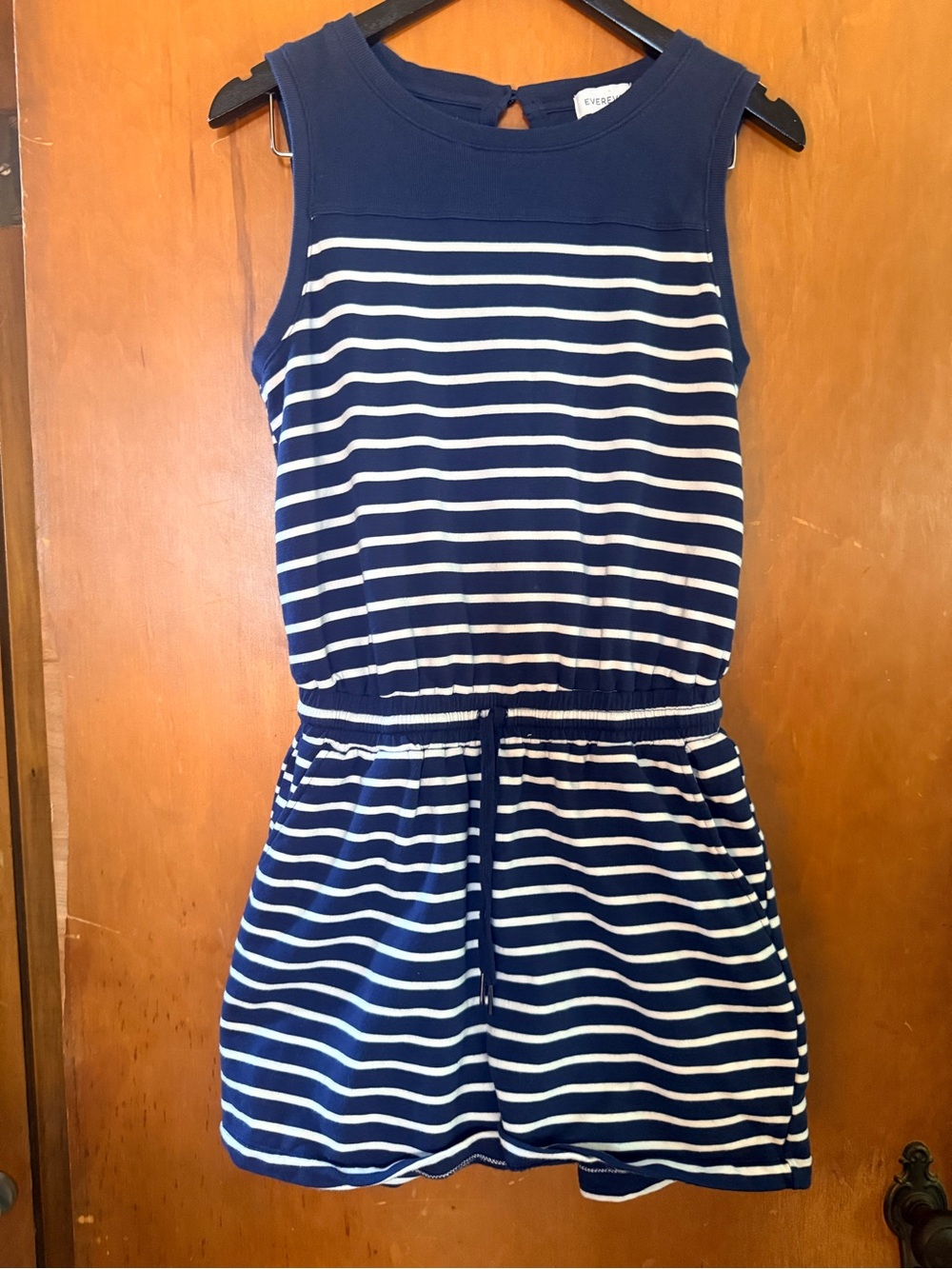 Evereve Navy Ribbed Sleeveless shorts jumper